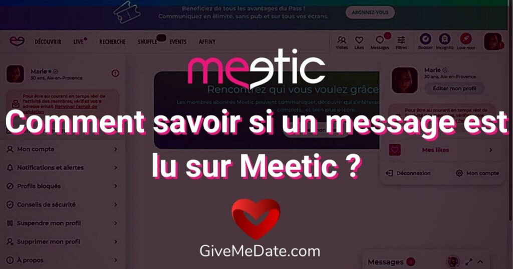 meetic message disparu