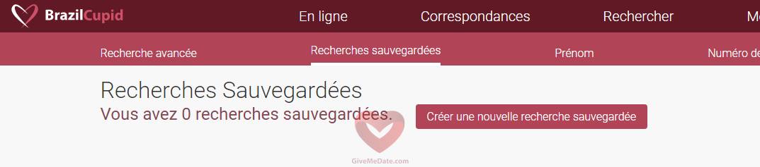 brazilcupid recherche sauvegardee