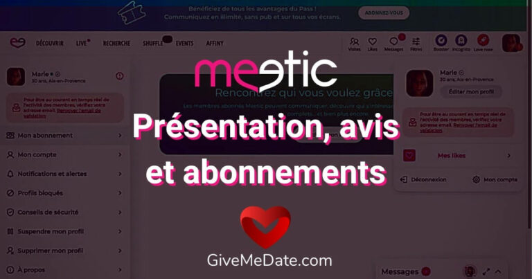 meetic notice presentation