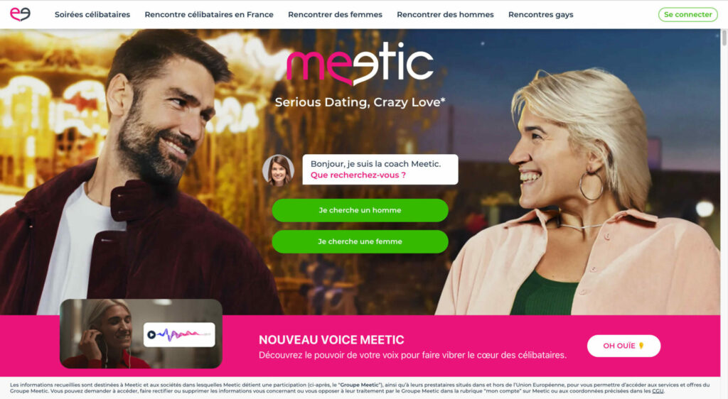 meetic home page 1