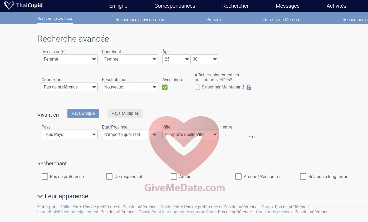 thaicupid advanced search
