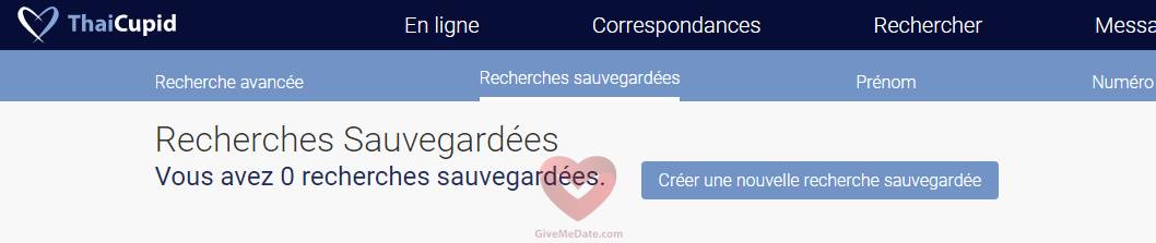 thaicupid recherche sauvegardee